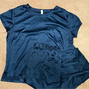 Stars Above Satin Midnight Blue Pajama Set